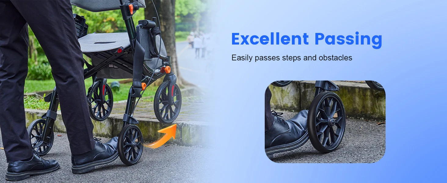 Amazon Listing Design for a 2-in-1 Rollator Transport Chair ecommerce product visual