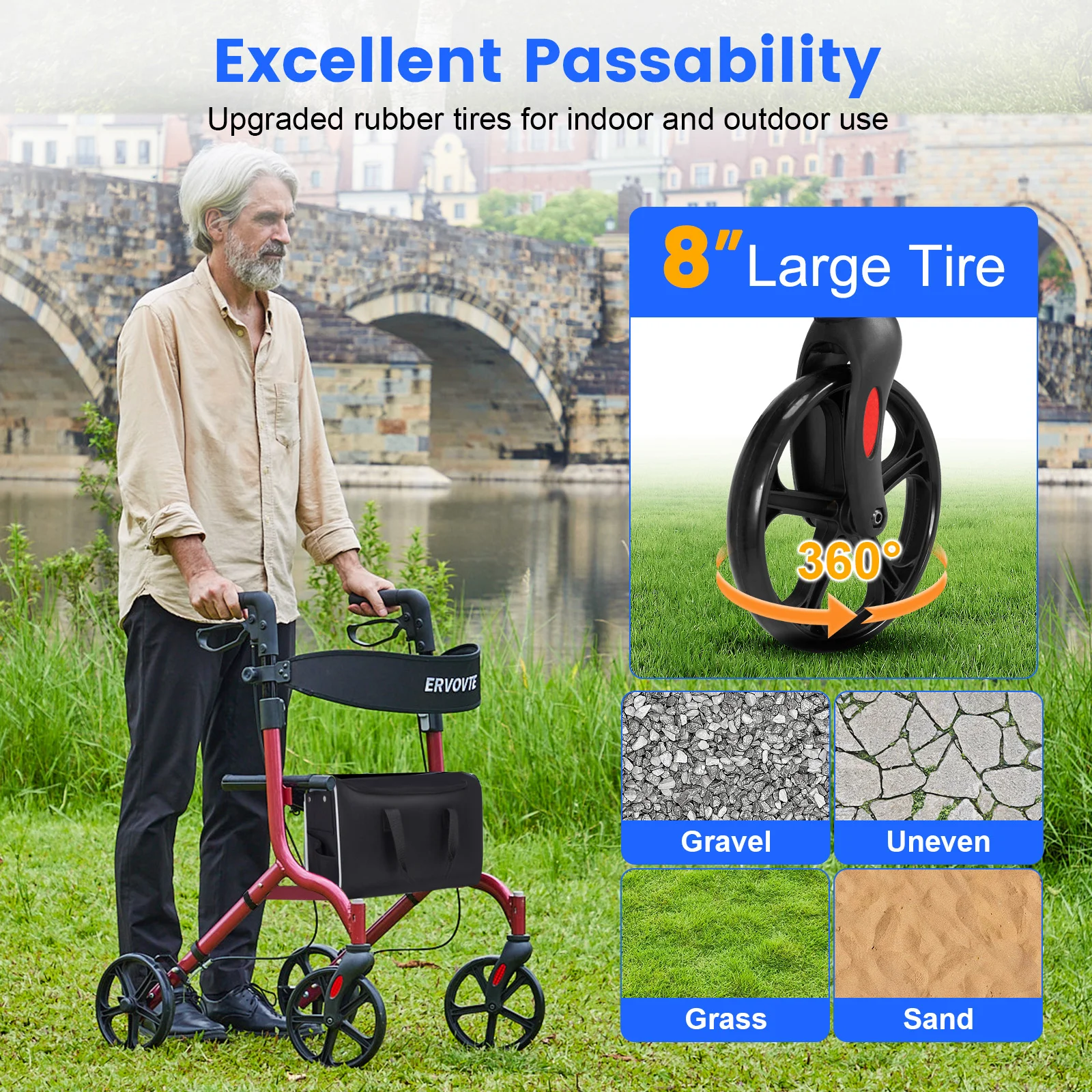 Rollator Walker Amazon Listing Design ecommerce product visual